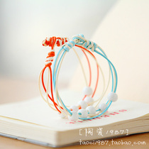 Ceramic 1987 Jingdezhen Ceramic Jewelry Hand Woven Crossing Line Ceramic Bracelet Famous Wind Bracelet