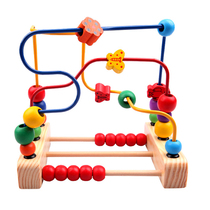 Large childrens beading and beading 10-11 months baby develops educational intelligence 0-1-2-3 years old wooden building block toys