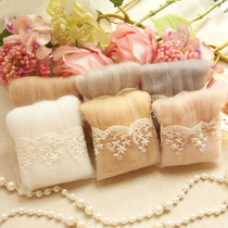 Gray and white wool strips Qian Sakura wool felt Poke poke music handmade diy imported high-quality raw material set