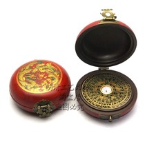 Hong Kong compass Tongsheng three-in-one compass instrument 3-inch precision compass Fengshui Luogeng with antique wooden box necessary for house inspections