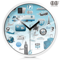 Li Li art hanging clock living room personality creative clock quartz muted modern clock European tour hanging table _