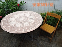 Vintage pure handmade crochet crochet lace round table cloth tablecloth 105cm round home decoration can be customized
