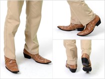 Fashion catwalk mens casual shoes pointed toe shoes mens height-enhancing shoes business nightclub stage stylist high heels