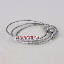 Stainless steel keychain bold wire ring key ring wire key ring nut key ring stainless steel wire rope