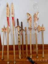 Martial arts performance props Childrens toys Film and television Bamboo and wood big knife sword Axe Red tassel gun Guan Gong knife etc