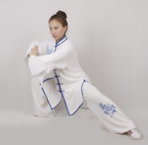 13-021 Blue and white Jianlong original design customized Taiji clothing performance clothing womens high-end high-end color printing products