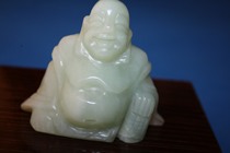 Old handmade old natural jade big belly Buddha