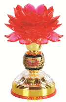 Golden Buddha edge LED red Tang pattern lotus lamp for Buddha lamp Buddha Hall lamp Buddha supplies long light