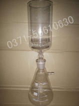 Glass filter suction device with glass plate suction filter device