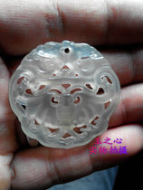 Natural Xiuyu Fuyu in front of you Jade openwork small safe jade lock pendant Jade brand send lanyard