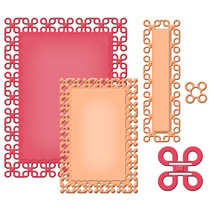 Spellbinders bump cutting template A2 Chinese knot lace rectangular S5-175