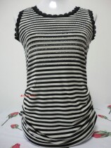 Korean version of womens summer double layer base shirt loose lace diamond mesh camisole red Cheval 5218