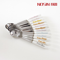 12 zodiac short spoon Exquisite stainless steel ceramic spoon 12 zodiac ceramic coffee spoon Spoon mixing spoon
