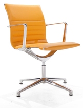 Light luxury art designer seat four-star foot computer chair conference chair business reception chair leather soft bag dining chair