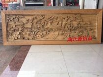 Dongyang wood carving medium European decoration background wall antique horizontal screen pendant hanging screen full hand carving