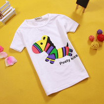 Any three pieces of baby summer short-sleeved T-shirt childrens 1234-year-old new cotton baby stereo pony childrens clothing