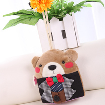 Hand-sewn creative key case keychain Mr earl cloth doll handmade doll diy material bag