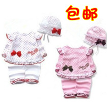 2021 Korean version of the new girl Spring and autumn summer clothing Princess Three suits Baby Boy clothing pure cotton female baby clothes dress