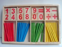 Baby Maths Enlightenment Number Of Boxes Wooden number of sticks Childrens puzzle Puzzle Puzzle Wooden Building Blocks Early to teach Toys