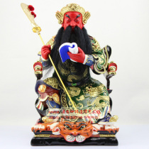 Chaozhou Kangsheng Buddhist Crafts Wenwu Guan Gong Night Reading Extreme Color 16-inch Resin God Statue Buddha Statue
