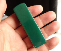 Water jade ice spirit natural green agate seal stone original stone chapter name Collection book seal idle seal private seal object