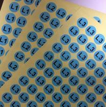 Add-stick 2CM colour phase sequence adhesive label paper N L1 L2 L3 L3 sticker Dongguan customizable