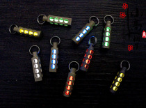 Self-luminous 25 years Copper titanium alloy tritium gas lamp Tritium tube lamp EDC fluorescent keychain pendant signal light