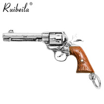 ruibeila925 silver personality handsome retro pistol pendant European and American personality men Thai silver necklace fashion cool