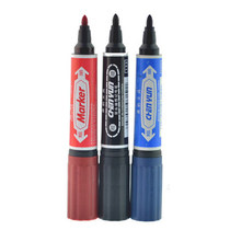 Special price big double head oil marker pen domestic oil Mark pen double head marker black blue red