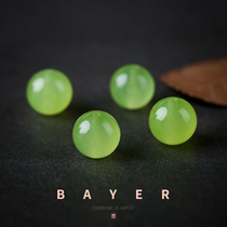 Q grape green chalcedony scattered beads handmade DIY woven beaded wholesale bracelet jewelry accessories jade material bead