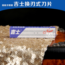 Promotional eyebrow blade shaving Jis stainless steel blade changer double-sided 1 Box 10 special scraper knife holder