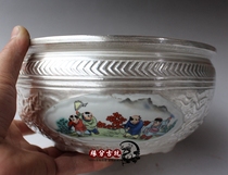 Jingdezhen blue and white porcelain vase baby play pen washing brush calligraphy supplies Antique porcelain antique antique collection