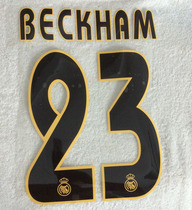 2004-2005 Real Madrid Home Stadium Beckham Football Printing Number Backham Nameset