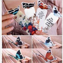 Japanese and Korean creative stationery personality painted butterfly bookmarks Antique butterfly love flower bookmarks learning prize supplies
