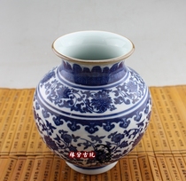 Jingdezhen ceramic vase antique blue and white porcelain classical crafts home decoration living room modern ornaments