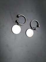 Gun Color Car Mark Key Button Car Key Button Promotional Gift can Laser logo Pendant Laser Laser laser