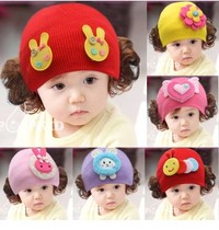 Korean girl baby girl curly hair banghai wig hair band baby headgear wig hat 0-4 years old