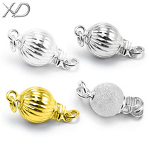 XD hot sale lantern buckle wear pearl necklace bracelet buckle joint 925 silver jewelry diy necklace accessories