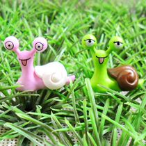Microscape Eco Bottle Mini Green Plant Couple Snails Small Paparazzi Office Potted Ornament