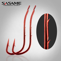 Sand wheat hook crucian carp carp carp Sturgeon hook thin strip double back spines with double barbed anti-detachment long handle bulk sea hook