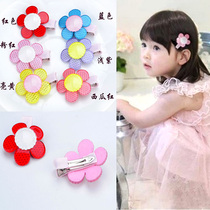 Childrens hairpin Korean acrylic double-layer five-petal flower female treasure hairpin exquisite headdress hair jewelry