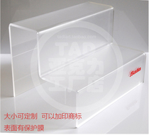 Acrylic booth Cosmetics booth Jewelry booth Hand-held exhibition Two-layer ladder shoe rack display display stand