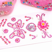 Childrens diamond stickers drill stickers cross stitch stickers Pearl stickers with adhesive stickers acrylic love stickers handmade