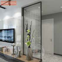 Guangdong factory direct sales custom modern living room screen partition Wet and dry partition art clip silk glass clip silk