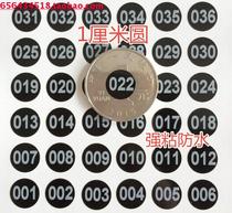 Number number sticker round waterproof number label 1-100 flow code album nail polish number number