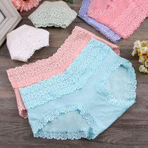 Winter Sexy Modale Seductive Pure Color Lace Girls Underwear Day Department Breathable Low Waist Triangle Pants