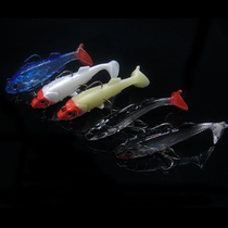 Luya fake bait Mino cocked black fish lead fish fresh water simulation Soft Bait three hooks bionic bait
