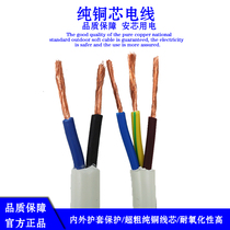 Pearl River National Standard 2-Core 3-core X1 5 2 5 4 6 square white home decoration household pure copper core soft wire cable
