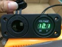 12-24v GM modified cigarette lighter car yacht cigarette lighter socket voltmeter combination LED digital display