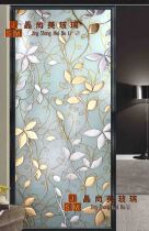 Shanghai art glass partition entrance background wall screen aisle background modern Jane European deep carving {Lianlianfa}